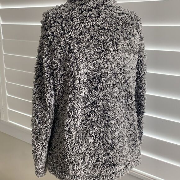 Weatherproof gray nubby soft 3/4 zip up sweater M - Picture 5 of 9